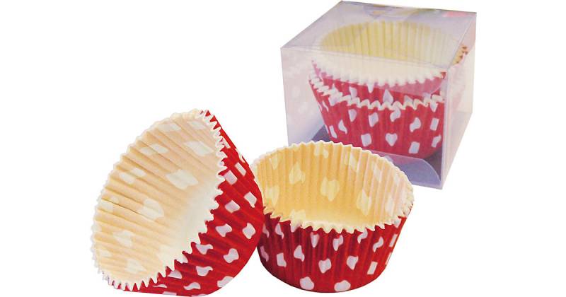 Papier-Backförmchen Muffins Pünktchen, 24 Stück rot von Procos