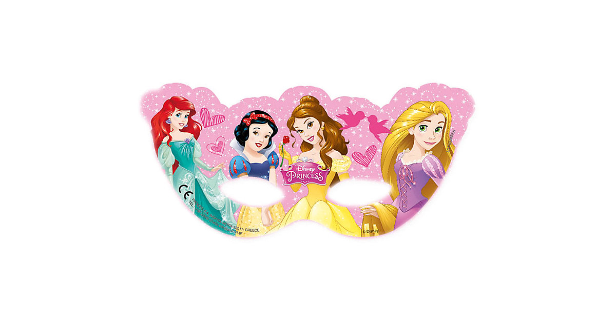 Masken Disney Princess, 6 Stück rosa-kombi Masken Disney Princess, 6 Stück rosa-kombi von Procos