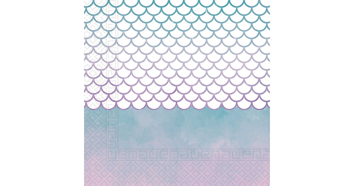 Servietten Meerjungfrau, 33 x 33 cm, 2-lagig, 20 Stück lila-kombi Servietten Meerjungfrau, 33 x 33 cm, 2-lagig, 20 Stück lila-kombi von Procos