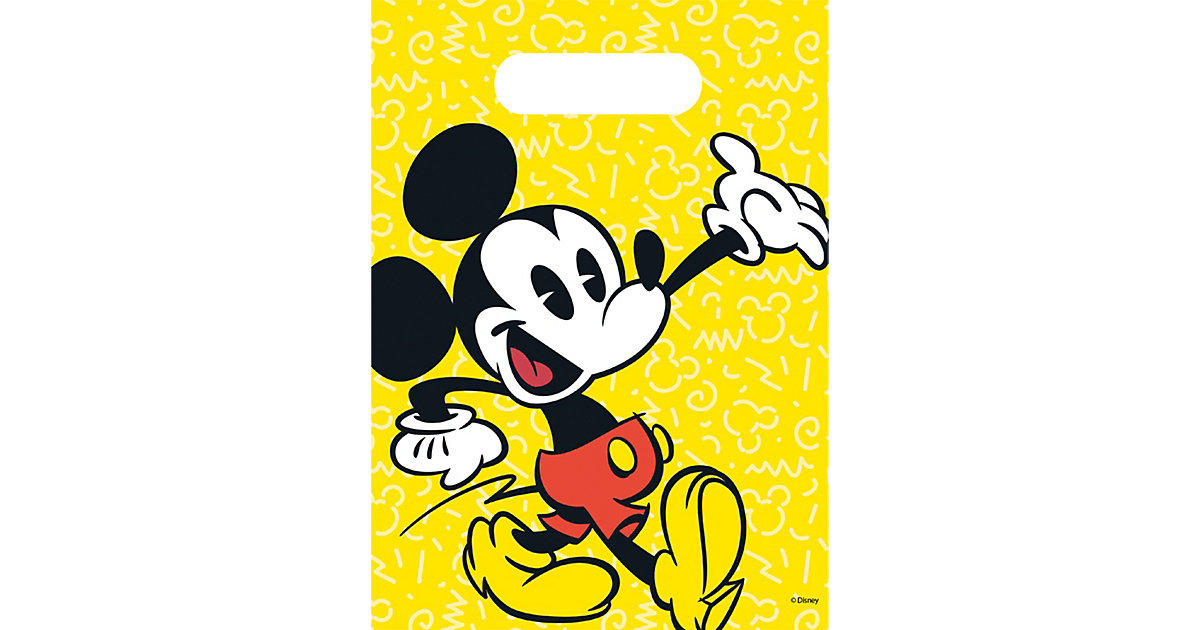 Mitgebseltüten Mickey Super Cool, 6 Stück gelb/rot von Procos