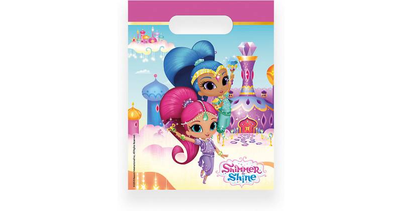 Mitgebseltüten Shimmer & Shine, 6 Stück türkis/pink von Procos