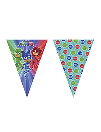 Procos 88636 - Flaggenbanner PJ Masks, 9 Fahnen, Girlande aus Kunststoff Procos 88636 - Flaggenbanner PJ Masks, 9 Fahnen, Girlande aus Kunststoff von Procos