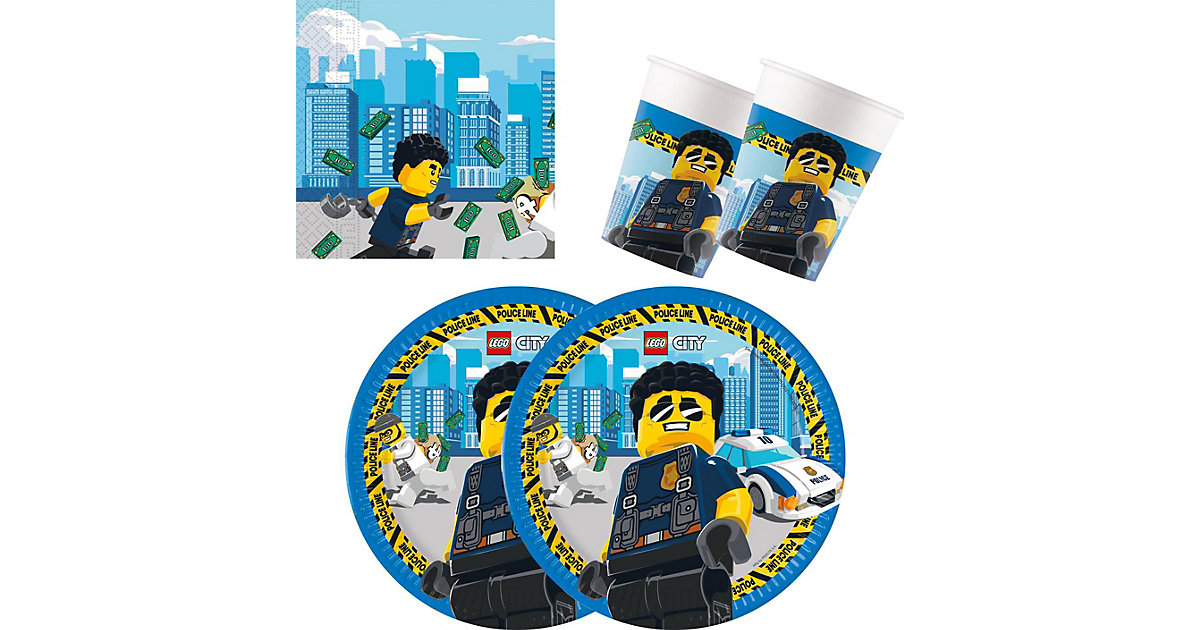 Party-Set S Lego City 16 Kinder blau  Kinder von Procos