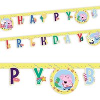 Peppa Pig Buchstabenkette, 2m lang, Happy Birthday Peppa Pig Buchstabenkette, 2m lang, Happy Birthday von Procos