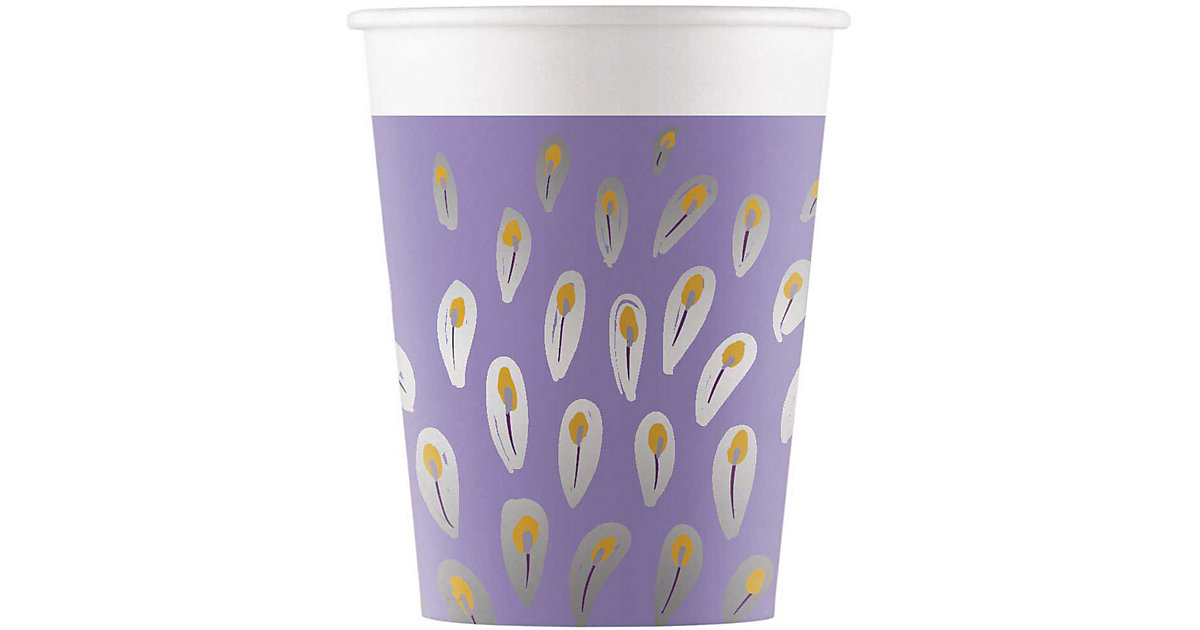 Papp-Partybecher/Trinkbecher Pfau, 200 ml, 8 Stück lila Papp-Partybecher/Trinkbecher Pfau, 200 ml, 8 Stück lila von Procos