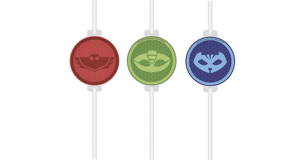 Papiertrinkhalme mit Topper PJ Masks, 4 Stück bunt Modell 10 Papiertrinkhalme mit Topper PJ Masks, 4 Stück bunt Modell 10 von Procos