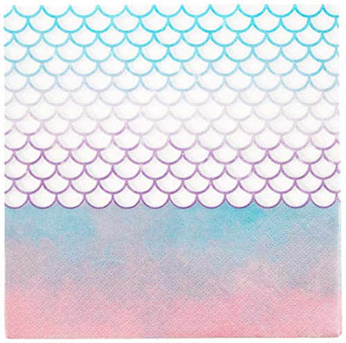 Procos 10067656 90548 Servietten Meerjungfrau, 20 Stück, rosa, blau, weiß Procos 10067656 90548 Servietten Meerjungfrau, 20 Stück, rosa, blau, weiß von Procos