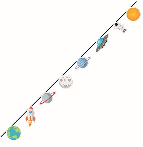 Procos 10067708 90623 Girlande Weltraum aus Papier, Mehrfarbig Procos 10067708 90623 Girlande Weltraum aus Papier, Mehrfarbig von Procos