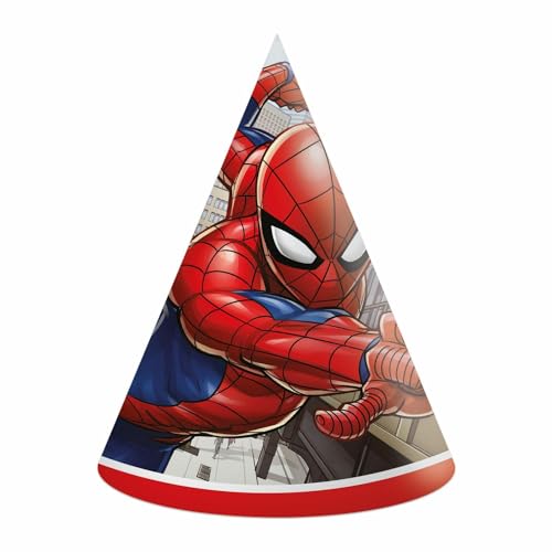 Procos 35125 Spider-Man Papier Caps, Mehrfarbig, One Size von Procos