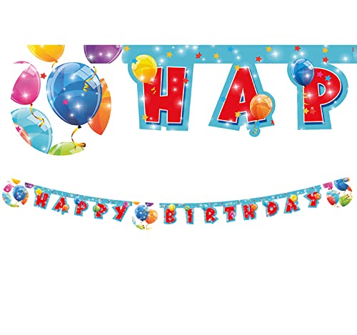 Procos 88155 - Happy Birthday Banner, Sparkling Balloons, Girlande, Geburtstag, Mottoparty Procos 88155 - Happy Birthday Banner, Sparkling Balloons, Girlande, Geburtstag, Mottoparty von Procos