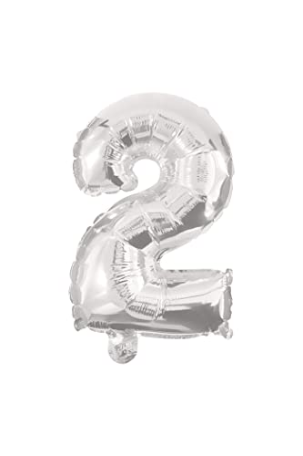 Procos 89799 - Folienballon Zahl 2, Befüllung mit Helium oder Luft, Geburtstag, Dekoration, Party, Jubiläum Procos 89799 - Folienballon Zahl 2, Befüllung mit Helium oder Luft, Geburtstag, Dekoration, Party, Jubiläum von Procos