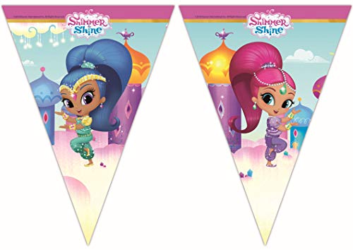 Procos 89949 Banner Shimmer & Shine Glitter Friends, pink, blau von Procos