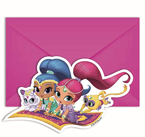 Procos 89962 Einladungen und Umschläge Shimmer & Shine Glitter Friends, 6 Stück, pink, blau Procos 89962 Einladungen und Umschläge Shimmer & Shine Glitter Friends, 6 Stück, pink, blau von Procos