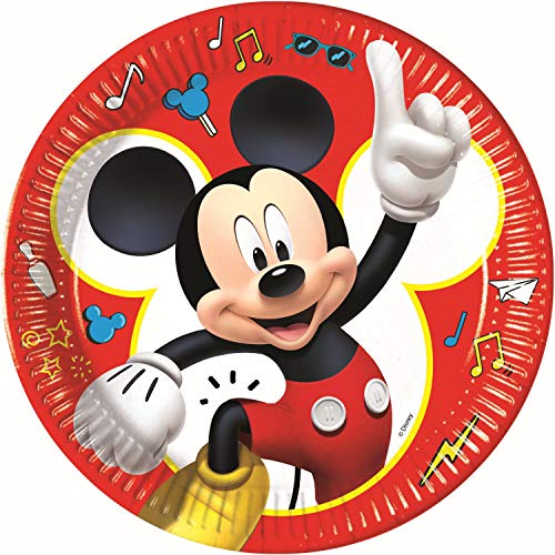 Procos 90877 Partyteller Disney Mickey Mouse aus Pappe, 8 Stück, rot, weiß, schwarz Procos 90877 Partyteller Disney Mickey Mouse aus Pappe, 8 Stück, rot, weiß, schwarz von Procos