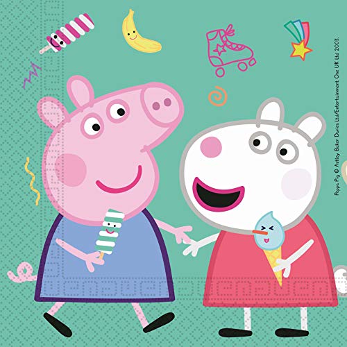 Procos 91034 - Servietten Peppa Pig, 20 Stück, Größe 33 x 33 cm, Mundtuch, Kindergeburtstag, Partygeschirr, Tischdekoration Procos 91034 - Servietten Peppa Pig, 20 Stück, Größe 33 x 33 cm, Mundtuch, Kindergeburtstag, Partygeschirr, Tischdekoration von Procos