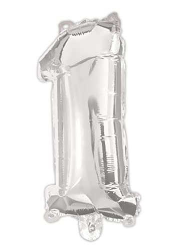 Procos 92467 - Folienballon Zahl, Silber, Größe 95 cm, Helium, Zahlenballon, Geburtstag, Dekoration, Jubiläum, Party Procos 92467 - Folienballon Zahl, Silber, Größe 95 cm, Helium, Zahlenballon, Geburtstag, Dekoration, Jubiläum, Party von Procos