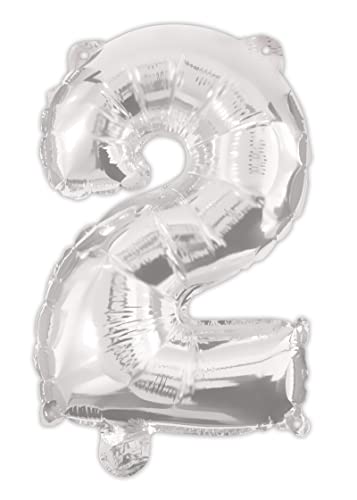 Procos 92468 - Folienballon Zahl, Silber, Größe 95 cm, Helium, Zahlenballon, Geburtstag, Dekoration, Jubiläum, Party Procos 92468 - Folienballon Zahl, Silber, Größe 95 cm, Helium, Zahlenballon, Geburtstag, Dekoration, Jubiläum, Party von Procos