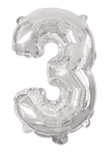 Procos 92469 - Folienballon Zahl, Silber, Größe 95 cm, Helium, Zahlenballon, Geburtstag, Dekoration, Jubiläum, Party Procos 92469 - Folienballon Zahl, Silber, Größe 95 cm, Helium, Zahlenballon, Geburtstag, Dekoration, Jubiläum, Party von Procos