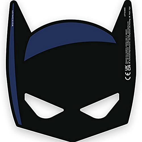 Procos 93361 - Gesichtsmaske Batman, 6 Stück, FSC® Mix, Kindergeburtstag von Procos