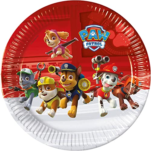 Procos 93435 - Party-Teller Paw Patrol Ready for Action, Größe 23 cm, 8 Stück, Einwegteller aus Papier, Kindergeburtstag, Party-Geschirr, FSC® Mix Procos 93435 - Party-Teller Paw Patrol Ready for Action, Größe 23 cm, 8 Stück, Einwegteller aus Papier, Kindergeburtstag, Party-Geschirr, FSC® Mix von Procos