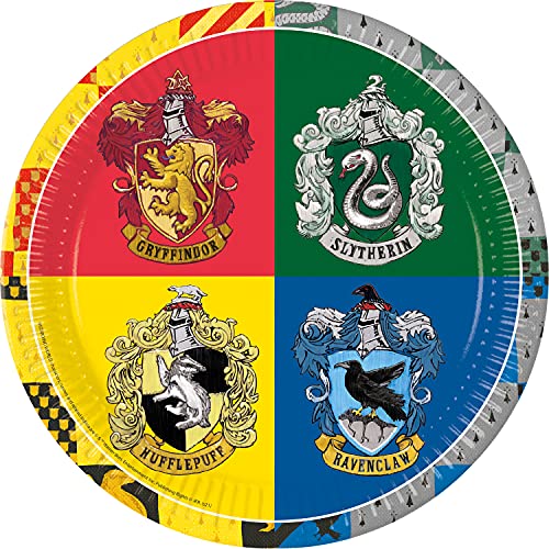 Offizielle Hogwarts-Partyteller Harry Potter 8 Stück bunt 23 cm von Procos