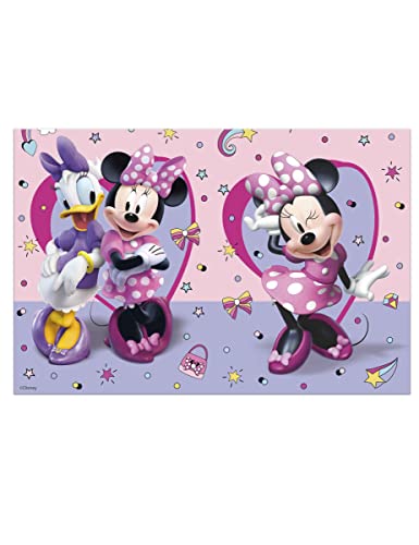 Procos 93833 Disney Minnie Junior Plastic Tablecloth (180x120 cm), pink von Procos