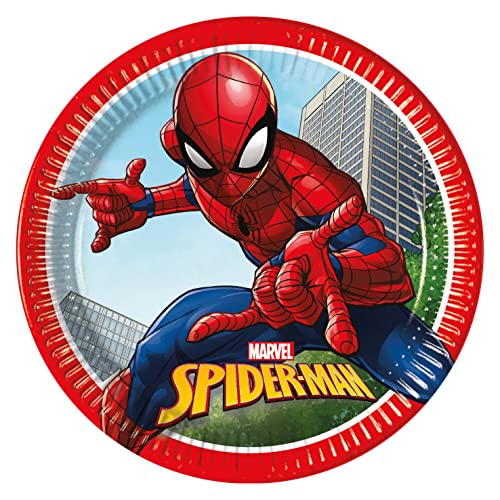 Procos 93863 - Teller Spiderman Crime Fighter, 23 cm, 8 Stück, FSC, Einwegteller, Pappteller, Geburtstag, Mottoparty Procos 93863 - Teller Spiderman Crime Fighter, 23 cm, 8 Stück, FSC, Einwegteller, Pappteller, Geburtstag, Mottoparty von Procos
