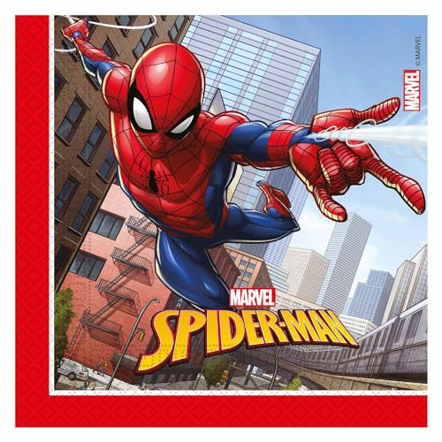 Procos 93865 - Servietten Spiderman Crime Fighter, 33 x 33 cm, 2-lagig, 20 Stück, FSC, Geburtstag, Mottoparty Procos 93865 - Servietten Spiderman Crime Fighter, 33 x 33 cm, 2-lagig, 20 Stück, FSC, Geburtstag, Mottoparty von Procos