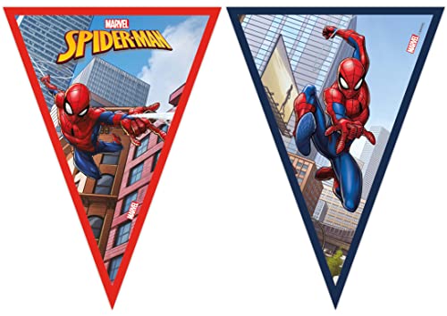 Procos 93867 - Flaggenbanner Spiderman Crime Fighter, FSC, Hängedekoration, Girlande, Geburtstag, Mottoparty Procos 93867 - Flaggenbanner Spiderman Crime Fighter, FSC, Hängedekoration, Girlande, Geburtstag, Mottoparty von Procos