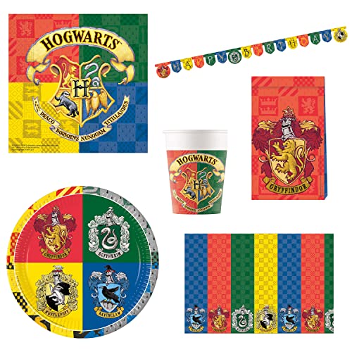 Procos DY10273865 - Harry Potter Party Set Large, Teller, Becher, Servietten, Tischdecke, Tüten, Banner, Tischdeko, Geburtstagsdekoration, M Procos DY10273865 - Harry Potter Party Set Large, Teller, Becher, Servietten, Tischdecke, Tüten, Banner, Tischdeko, Geburtstagsdekoration, M von Procos