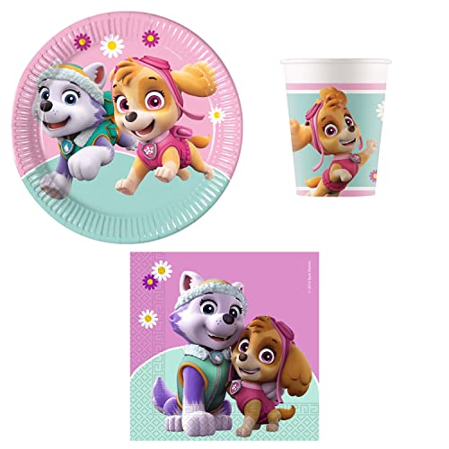 Procos DY10273867 - Paw Patrol Skye & Everest Party Set Small, Teller, Becher und Servietten, Tischdeko, Geburtstagsdekoration Procos DY10273867 - Paw Patrol Skye & Everest Party Set Small, Teller, Becher und Servietten, Tischdeko, Geburtstagsdekoration von Procos