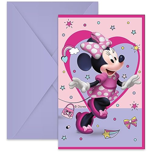 Procos Folat 93942P Einladungskarten FSC Minnie Mouse-6 Stück, Mehrfarben Procos Folat 93942P Einladungskarten FSC Minnie Mouse-6 Stück, Mehrfarben von Procos