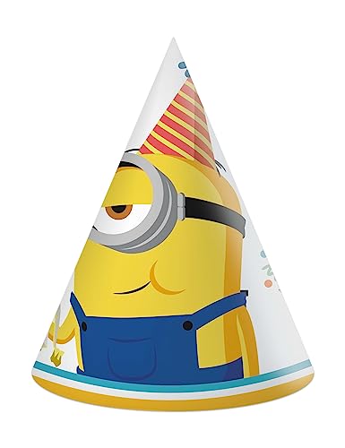 Procos - Party-Hüte Minions Rise of Kru aus FSC-Papier, 6 Stück, gelb, PR92140 Procos - Party-Hüte Minions Rise of Kru aus FSC-Papier, 6 Stück, gelb, PR92140 von Procos