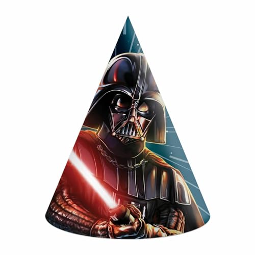 Procos - Kegelmützen Party Star Wars Galaxy aus FSC-Papier, 6 Stück, mehrfarbig, PR93958 von Procos