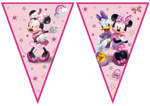 Procos Folat 93834P Wimpelkette FSC Minnie Mouse-2,3 Meter, Rosa, Large von Procos