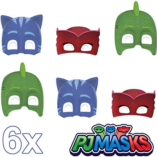 Procos Pyjamahelden Masken, 6 Stück von Procos