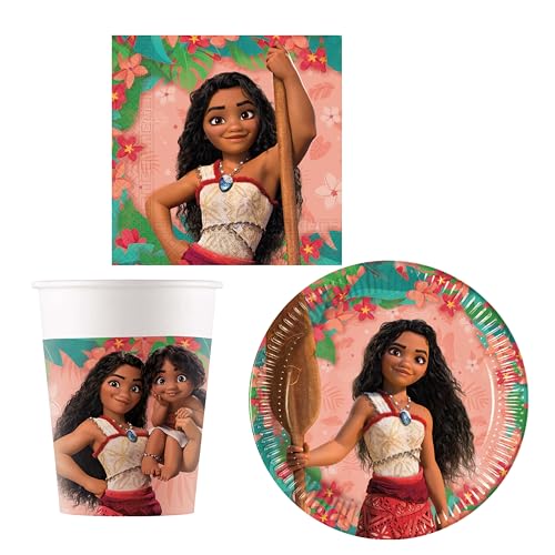 Procos - Partyset Moana mehrteiliges Set für Kindergeburtstag oder Mottoparty, Tischdeko Procos - Partyset Moana mehrteiliges Set für Kindergeburtstag oder Mottoparty, Tischdeko von Procos