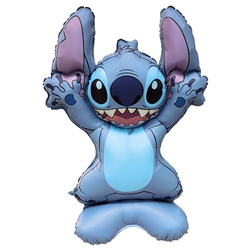 Procos - Stehender Folienballon Disney Stitch, Ballon zum Luftbefüllen, Geschenk, Dekoration von Procos