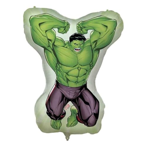 Procos - Supergroßer Folienballon Incredible Hulk Avengers, Ballon für Luft oder Helium Füllung, Geschenk, Dekoration von Procos
