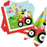 Servietten Bauernhof im 20er Pack, 33cm x 33cm, Farmtiere Tischdeko Servietten Bauernhof im 20er Pack, 33cm x 33cm, Farmtiere Tischdeko von Procos
