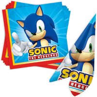Servietten Sonic the Hedgehog im 20er Pack, 33cm x 33cm, Sonic Tischdeko von Procos