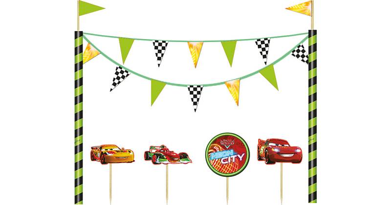 Tortendekorationsset Disney Cars Neon, 5-tlg. grün von Procos