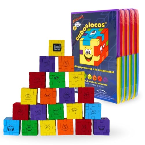 Producmar CubosLocos von Evaland Pack mit 24 Puzzles 3D-Puzzlespiel fördert die Phantasie entwickelt Intelligenz verhindert Alzheimer, 6 Schwierigkeitsstufen, 24 verrückte Würfel Producmar CubosLocos von Evaland Pack mit 24 Puzzles 3D-Puzzlespiel fördert die Phantasie entwickelt Intelligenz verhindert Alzheimer, 6 Schwierigkeitsstufen, 24 verrückte Würfel von Producmar