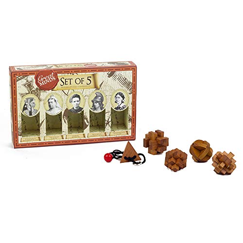 Great Minds Set of 5 Wooden Puzzle Compendium (Women) von Professor PUZZLE