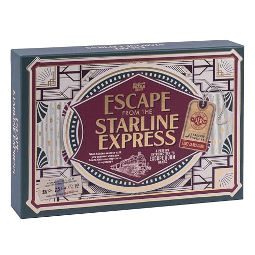 Lehrer-Puzzle: Escape from The Starline Express: 2nd Edition – Escape Room Rätsel, Geheimnis des Zugdiebstahls, ab 12 Jahren, über 2 Spieler, 90 Minuten Lehrer-Puzzle: Escape from The Starline Express: 2nd Edition – Escape Room Rätsel, Geheimnis des Zugdiebstahls, ab 12 Jahren, über 2 Spieler, 90 Minuten von Professor PUZZLE