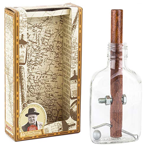 Professor PUZZLE GM1350 Winston Churchill Churchill's Zigarren-und Whiskey-Flaschen-Puzzle, Durchsichtig von Professor PUZZLE