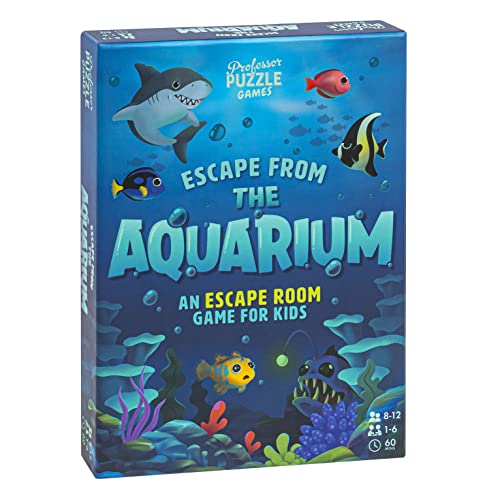 Professor PUZZLE Escape from The Aquarium - Escape Room | Strategiespiel | Alter 8 bis 11 Jahre | 1-6 Spieler | 60 Minuten Spieldauer von Professor PUZZLE