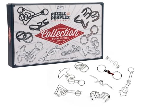 Professor Puzzle - Perplex Set mit 10 Puzzles aus Metall – Verschiedene Schwierigkeitsstufen – kompaktes Format von Professor PUZZLE
