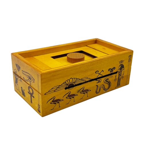 Hogdseirrs Pharaoh's Tomb Geschenk-Box Puzzle - Gehirnteaser Box für Geschenkkarten, Geld, kunstvoll gearbeitetes Holzpuzzle von Project Genius