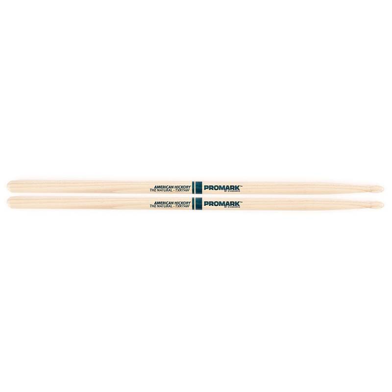 Promark Classic Forward Raw Hickory 7A Oval Wood Tip Drumsticks von Promark
